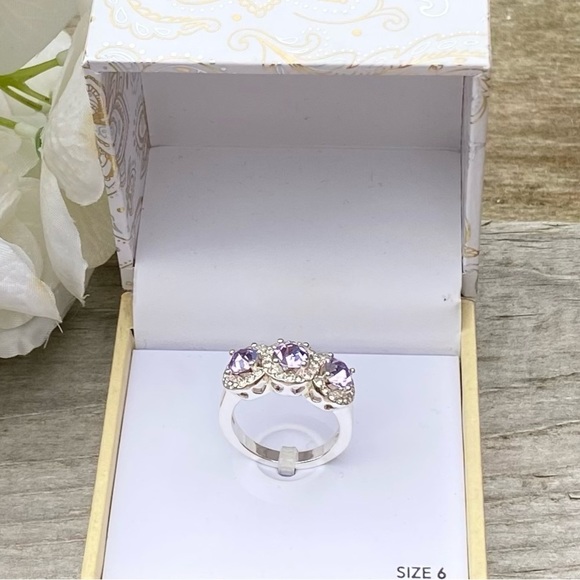 NWT CHARTER CLUB TRIPLE HALO SILVER TONED RING - 6 - Picture 5 of 10